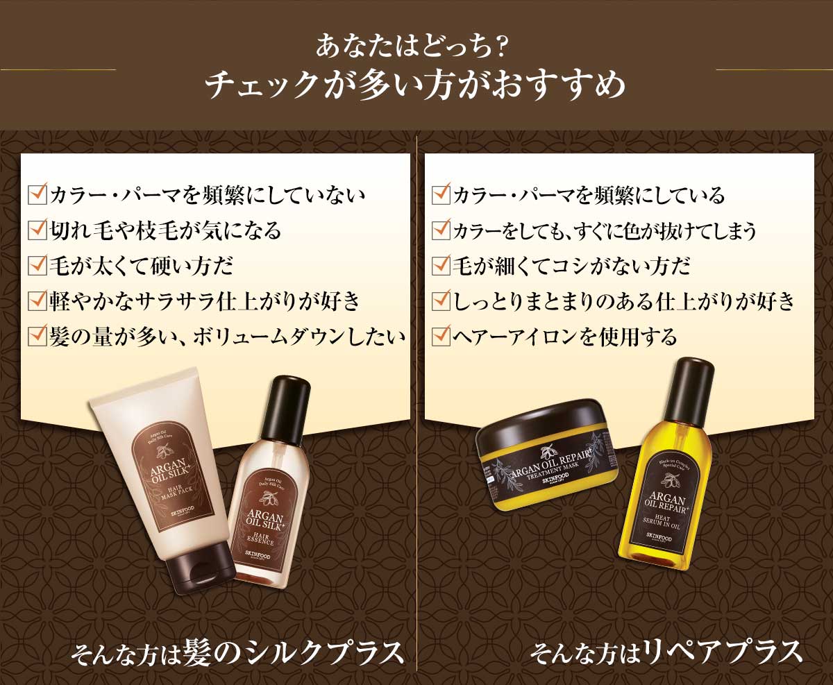 アルガンオイルシルクプラスヘアーエッセンス 100ml ヘアーエッセンス スキンフード公式通販 Skinfood